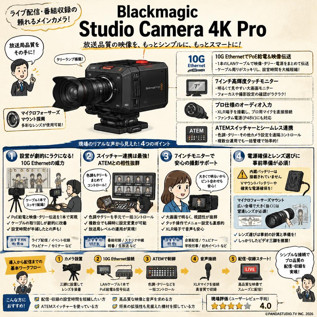 Blackmagic Studio Camera 4K Pro インターネット上のお客様の声（評判）