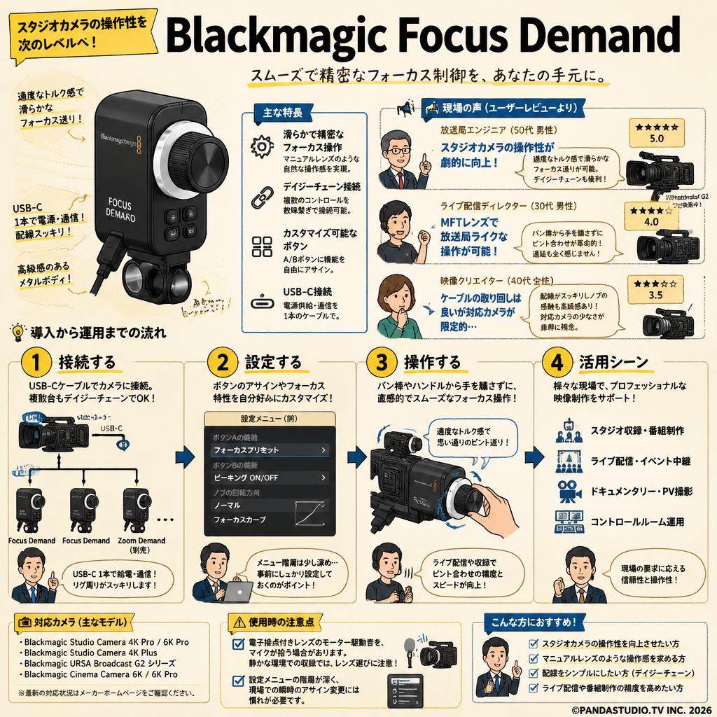 Blackmagic Focus Demand インターネット上のお客様の声（評判）