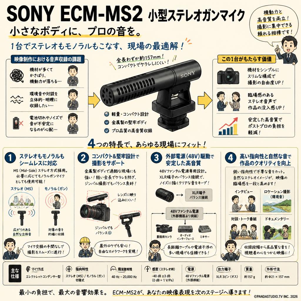 SONY ECM-MS2 小型ステレオガンマイク 概要