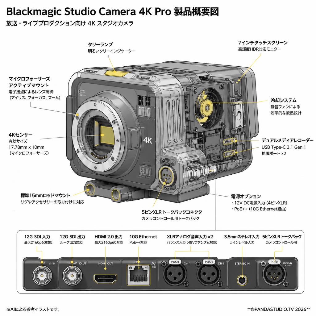 Blackmagic Studio Camera 4K Pro スペック