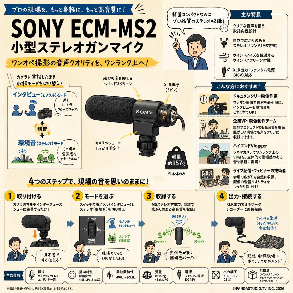SONY ECM-MS2 小型ステレオガンマイク おもな対象のお客様