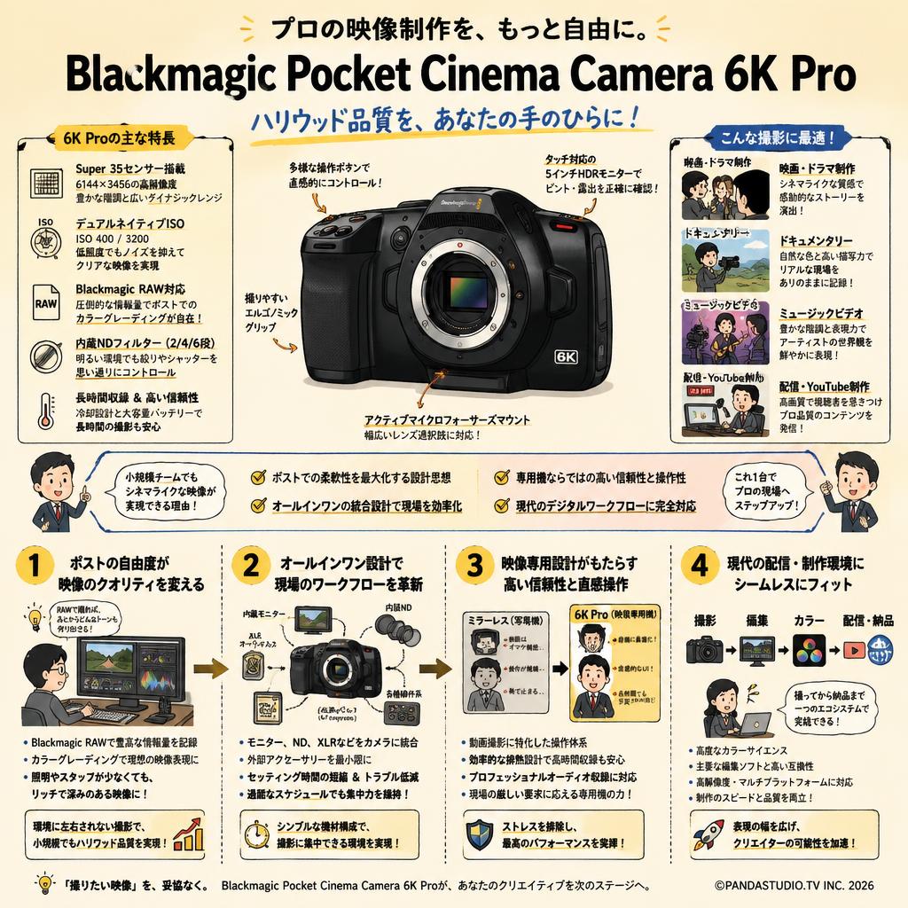 Blackmagic Pocket Cinema Camera 6K Pro 概要