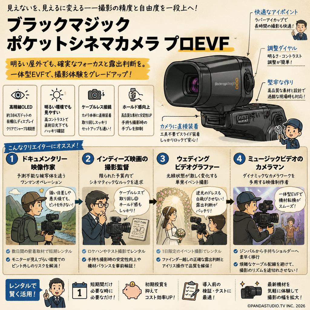 Blackmagic Pocket Cinema Camera Pro EVF おもな対象のお客様