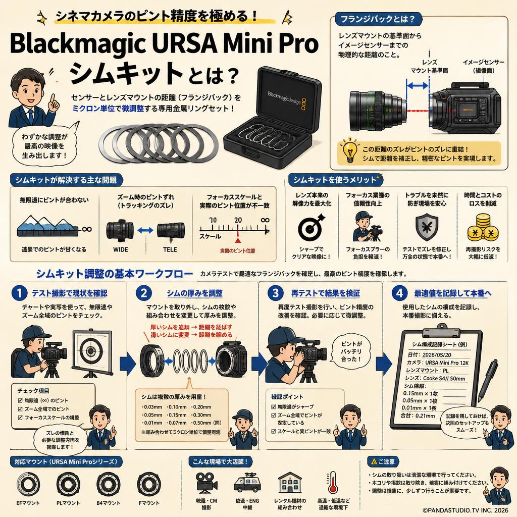 Blackmagic URSA Mini Pro Shim Kit 概要