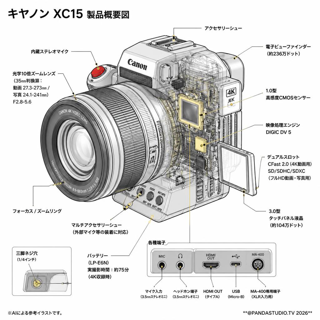 Canon XC15 スペック