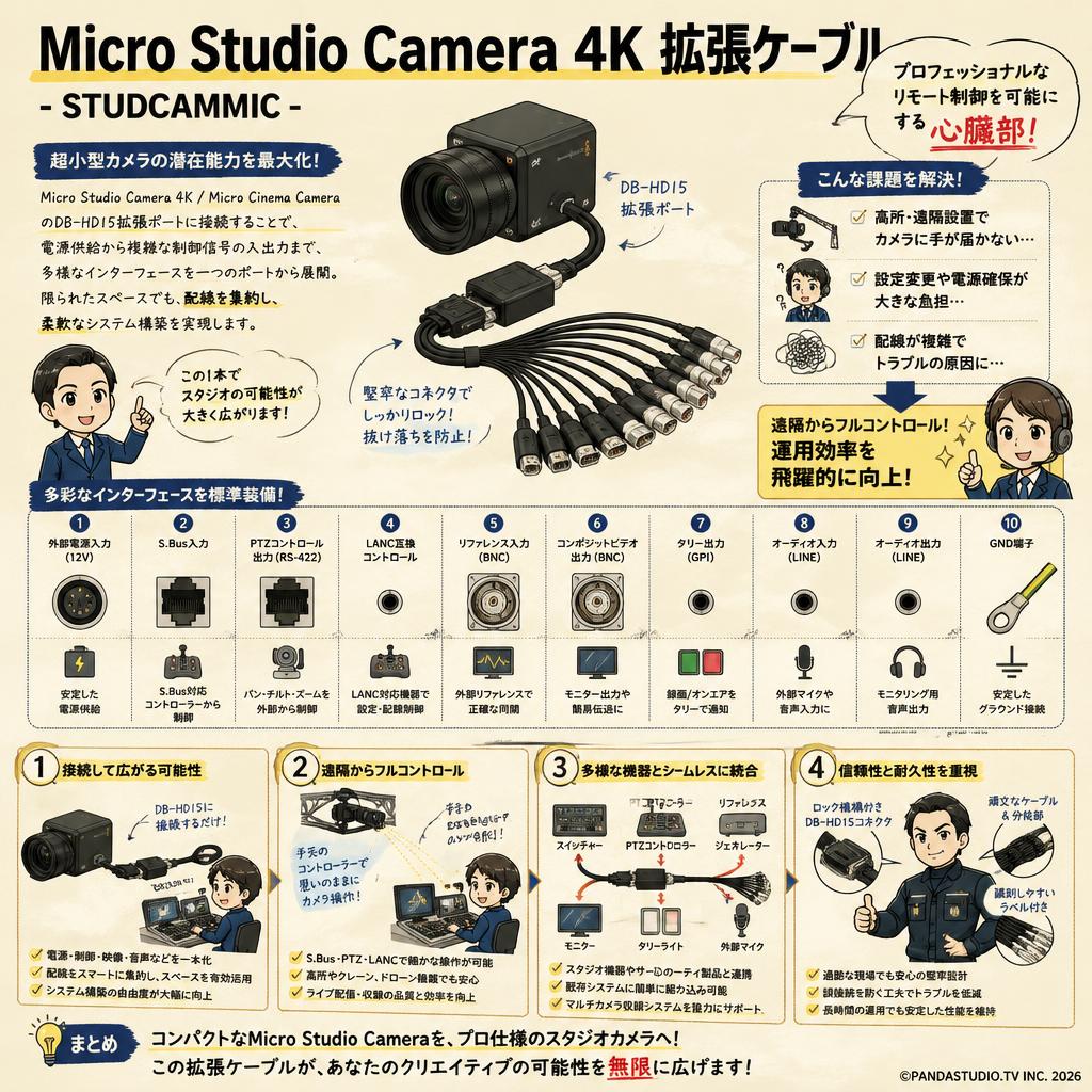Micro Studio Camera 4K Expansion Cable-STUDCAMMIC 概要
