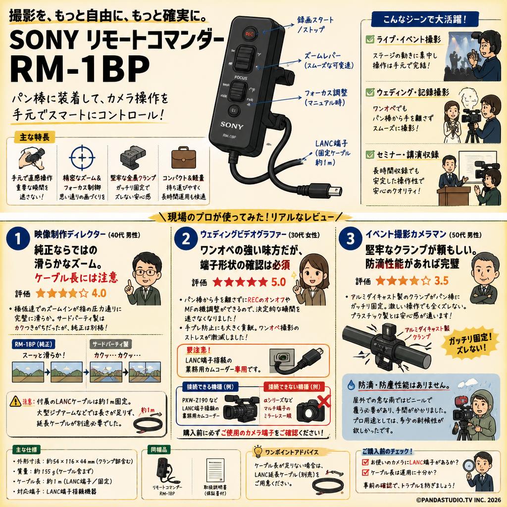 SONY リモートコマンダー RM-1BP インターネット上のお客様の声（評判）