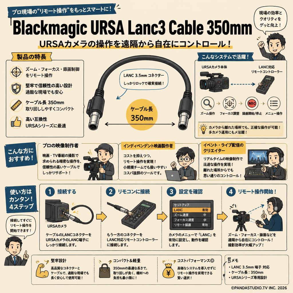 Blackmagic URSA Lanc3 Cable 350mm おもな対象のお客様