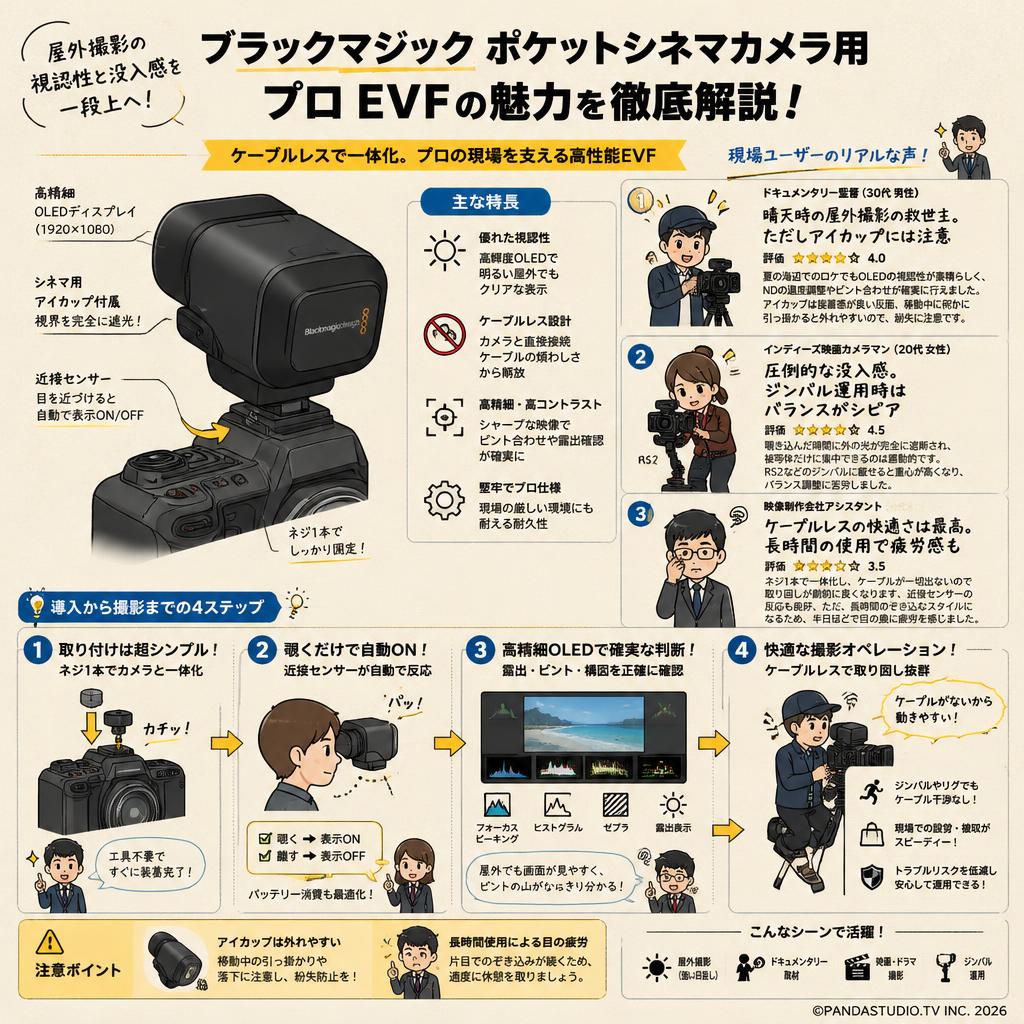 Blackmagic Pocket Cinema Camera Pro EVF インターネット上のお客様の声（評判）