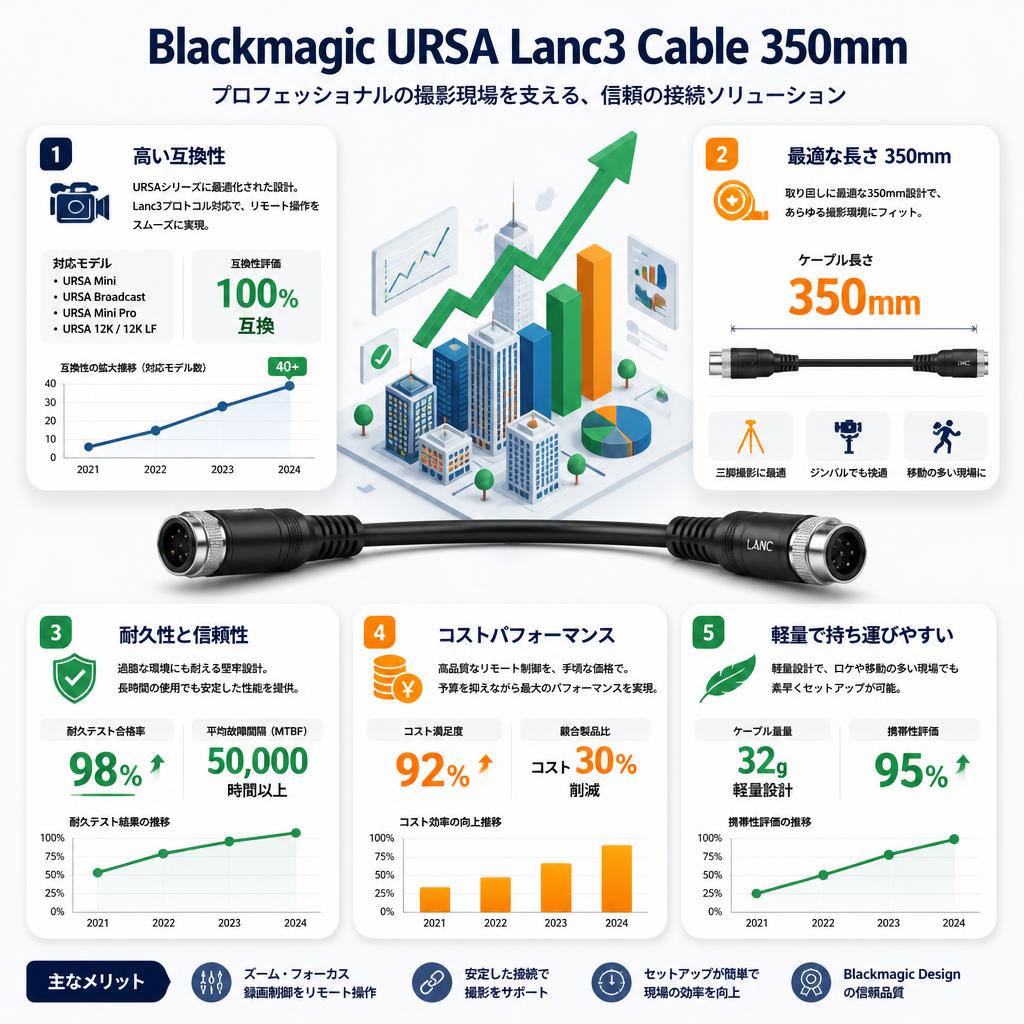 Blackmagic URSA Lanc3 Cable 350mm セールスポイント