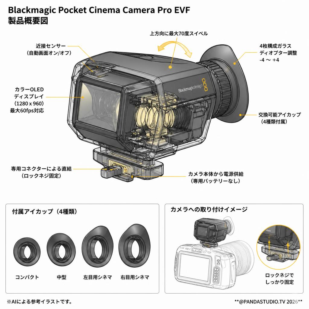 Blackmagic Pocket Cinema Camera Pro EVF スペック