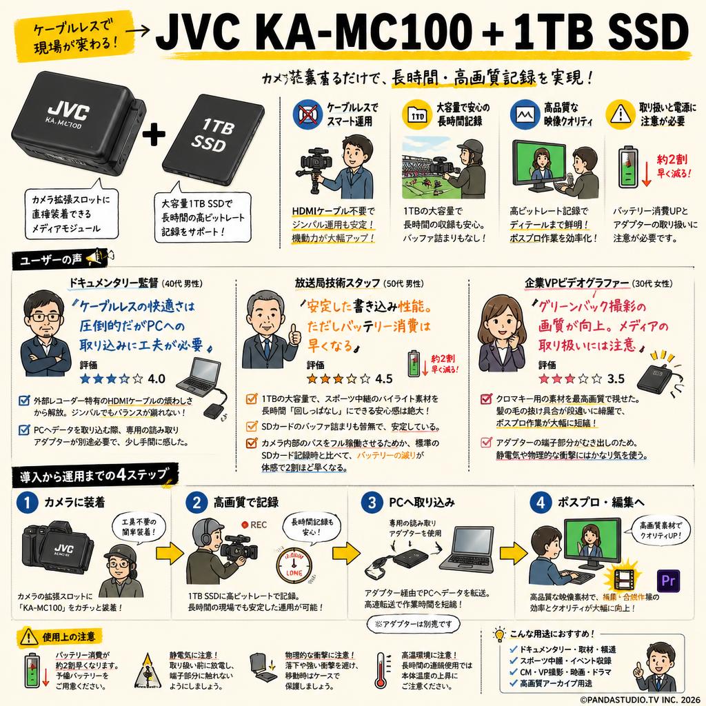 JVC KA-MC100 + 1TB SSD インターネット上のお客様の声（評判）
