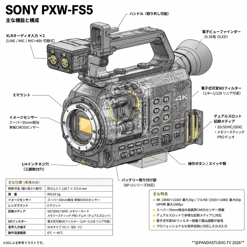 SONY PXW-FS5 スペック