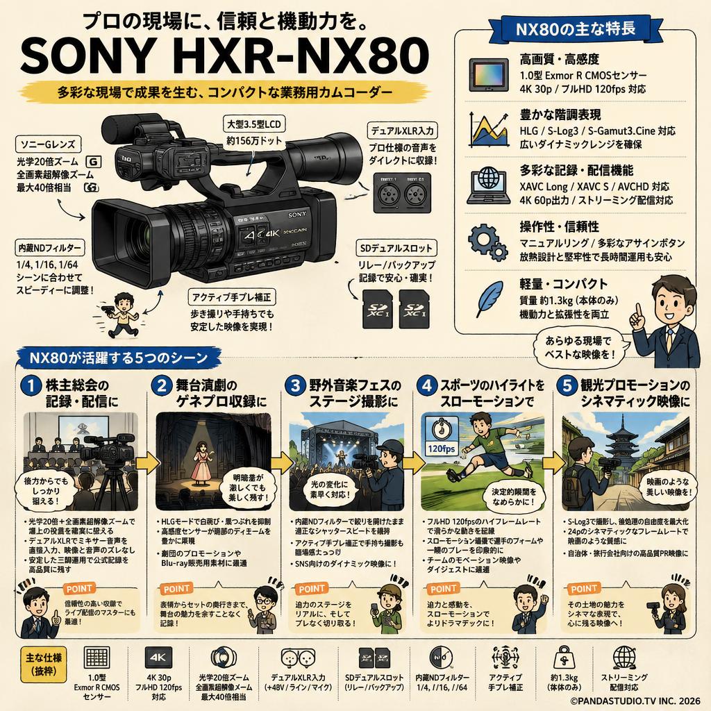 SONY HXR-NX80 用途