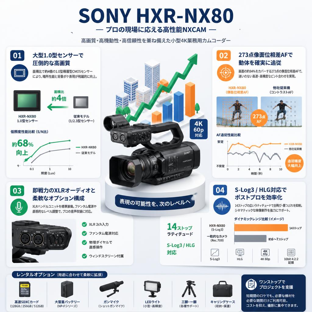 SONY HXR-NX80 セールスポイント
