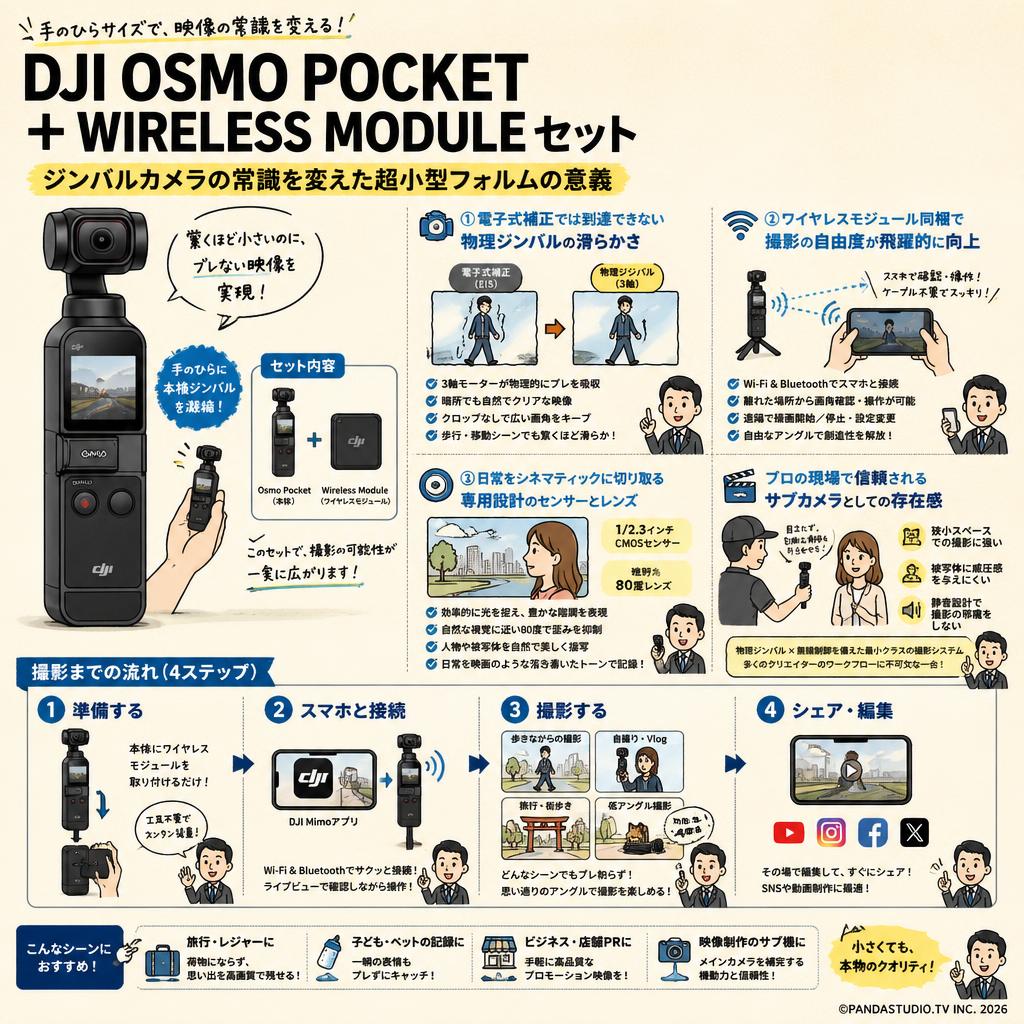 DJI Osmo Pocket ＋ Wireless Module セット 概要
