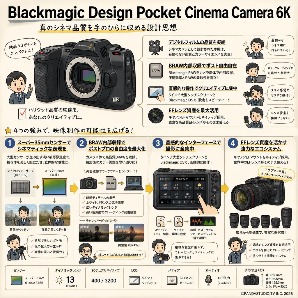 Blackmagic Design Pocket Cinema Camera 6K 概要