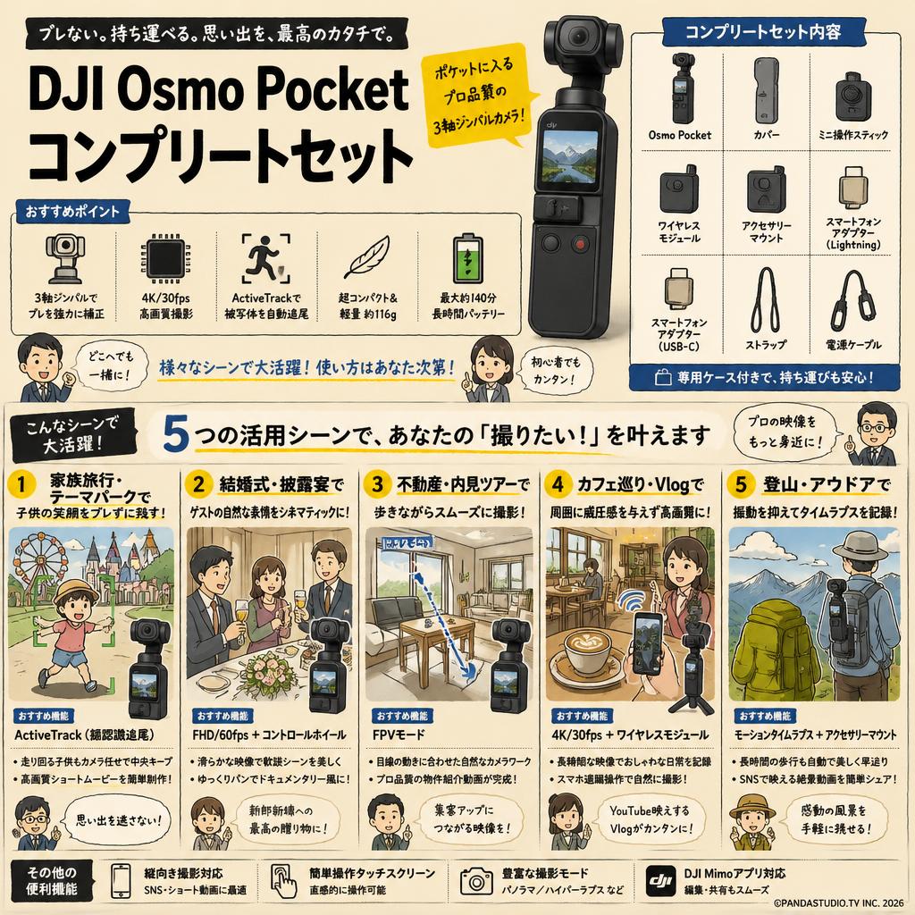 DJI Osmo Pocket コンプリートセット 用途