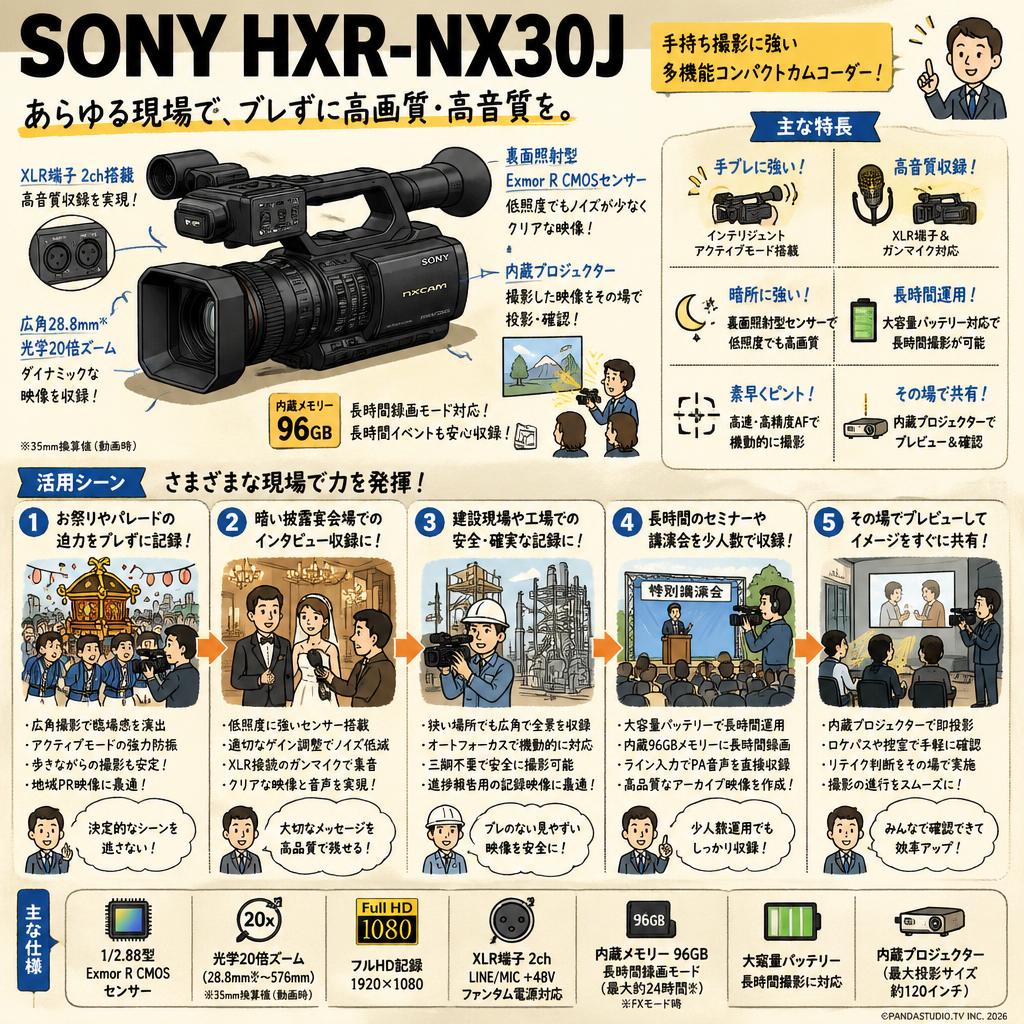 SONY HXR-NX30J 用途
