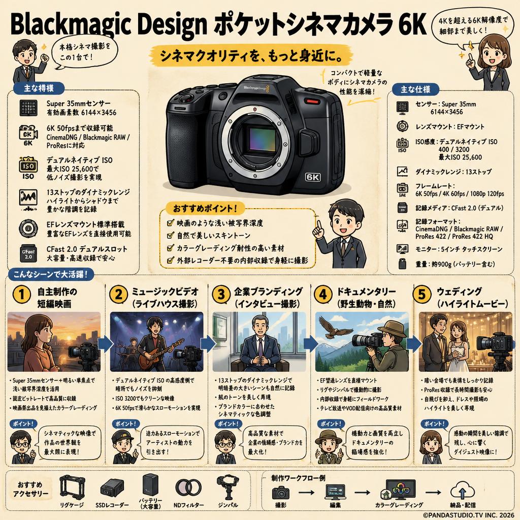 Blackmagic Design Pocket Cinema Camera 6K 用途