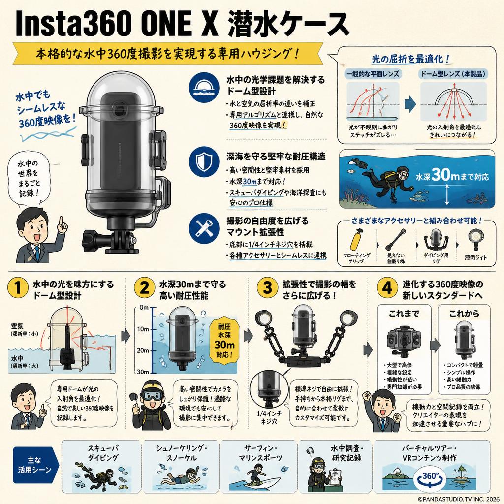Insta360 ONE X 潜水ケース 概要