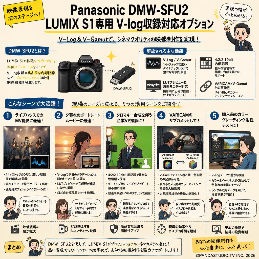 Panasonic DMW-SFU2  LUMIX S1専用V-log 収録対応オプション 用途