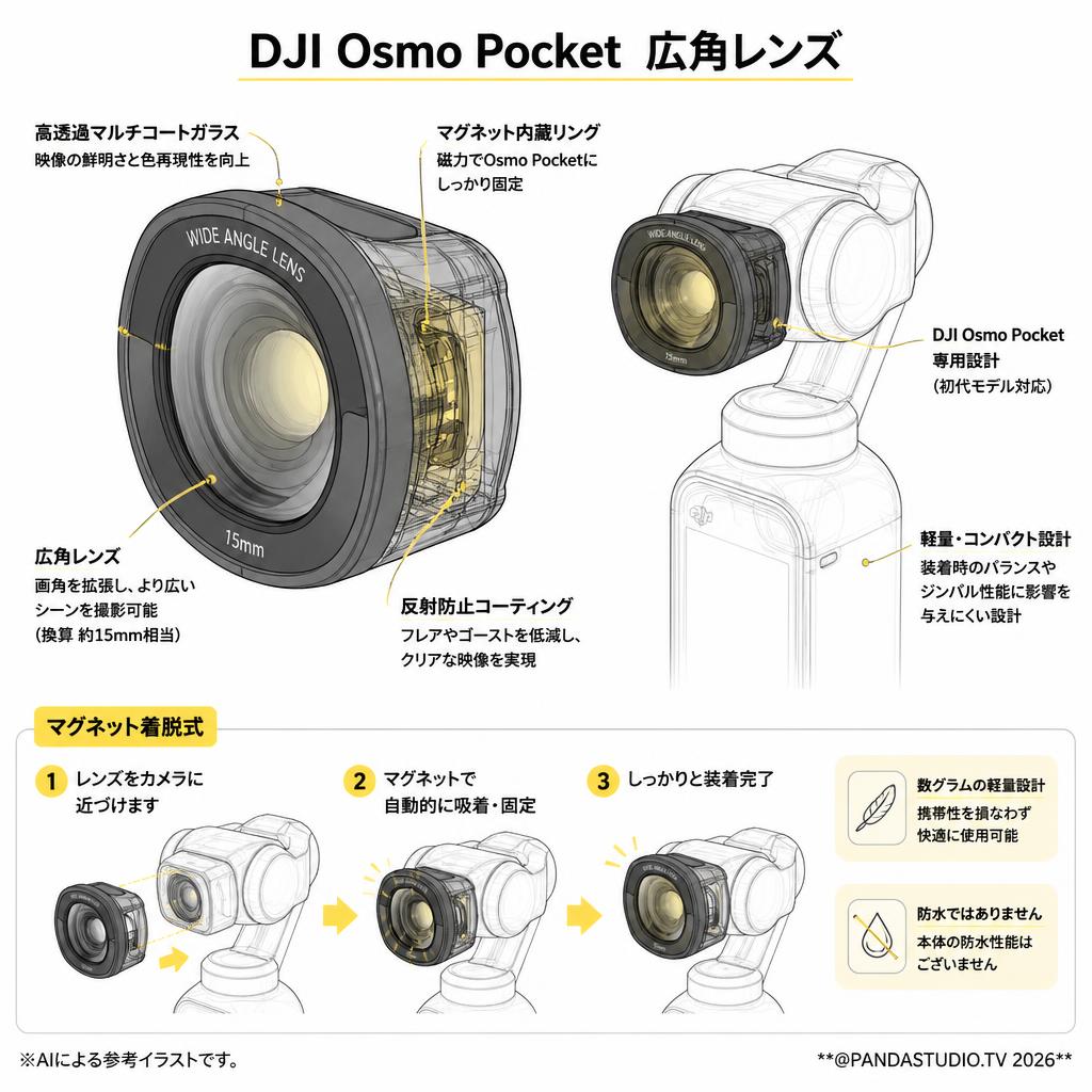 DJI Osmo Pocket  広角レンズ スペック