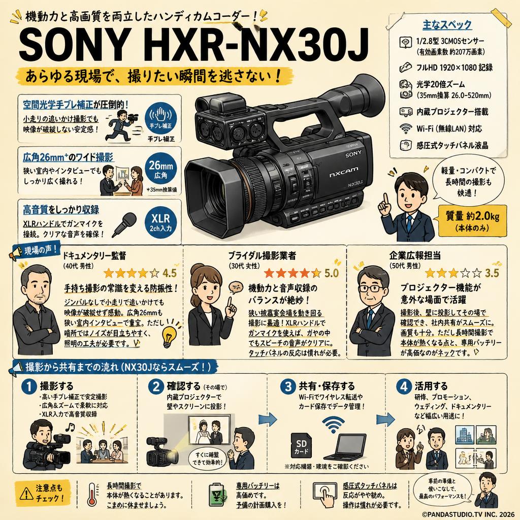 SONY HXR-NX30J インターネット上のお客様の声（評判）