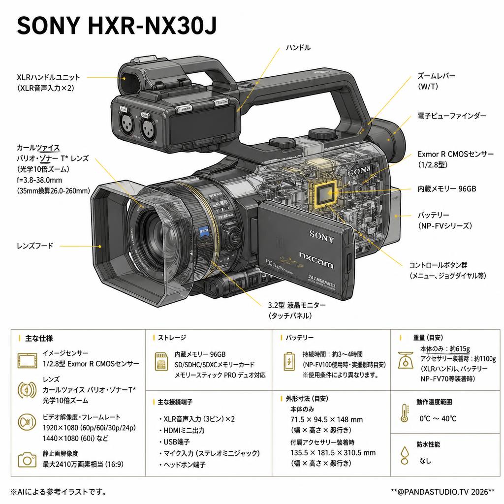 SONY HXR-NX30J スペック