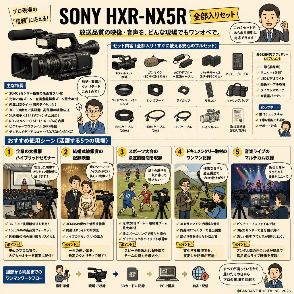 SONY HXR-NX5R 全部入りセット 用途