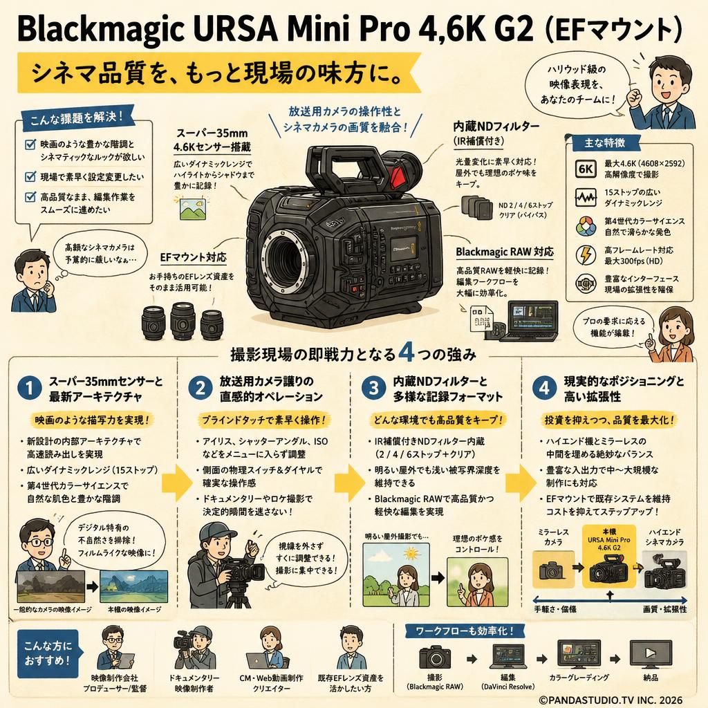 Blackmagic URSA Mini Pro 4.6K G2（EFマウント） 概要