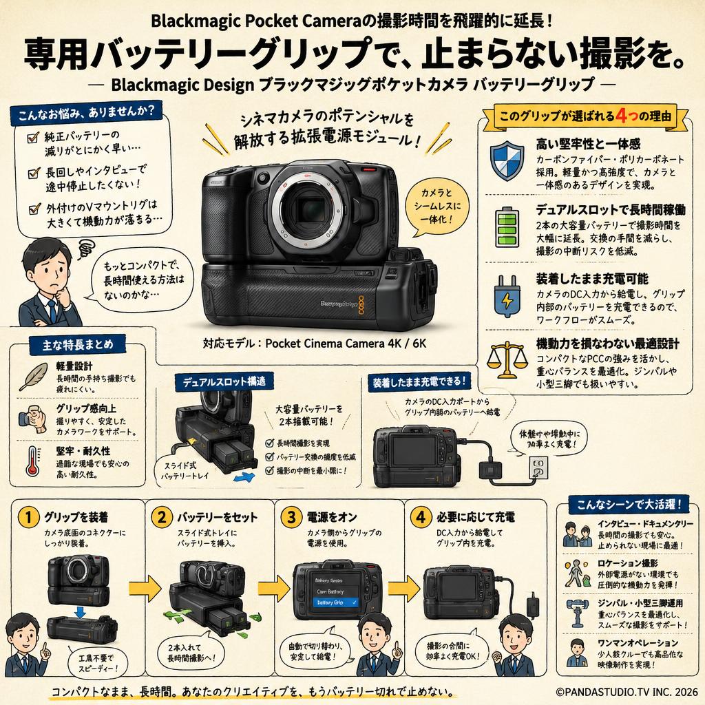 Blackmagic Design Blackmagic Pocket Camera Battery Grip 概要