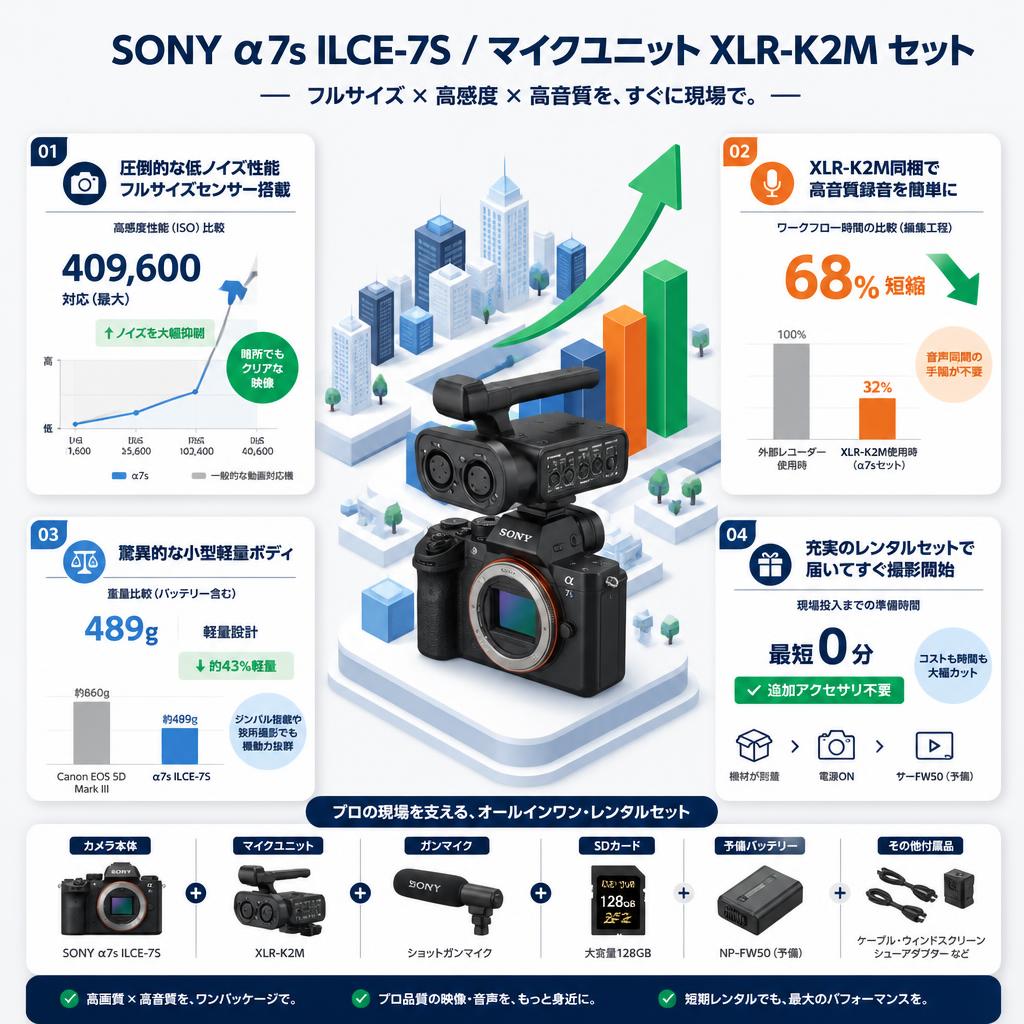 SONY α7s ILCE-7S / マイクユニット XLR-K2M セット セールスポイント