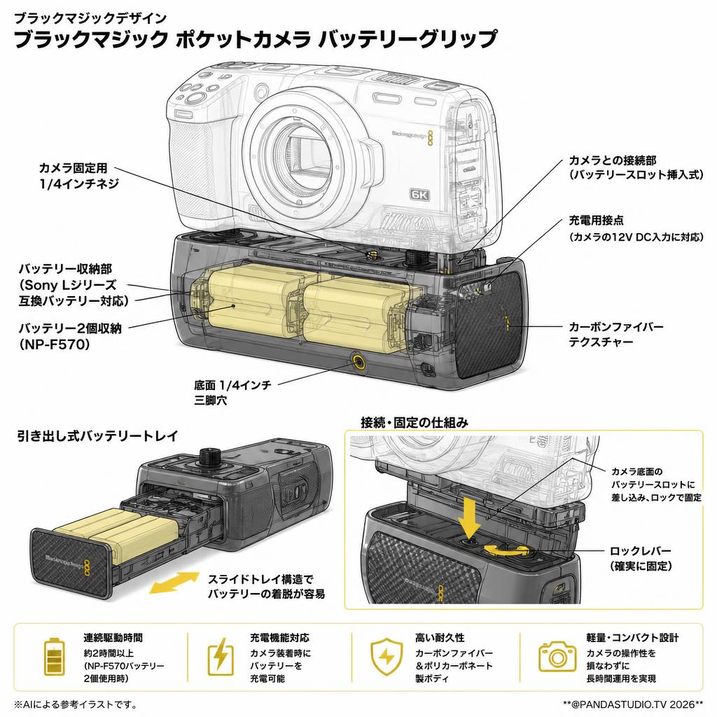 Blackmagic Design Blackmagic Pocket Camera Battery Grip スペック