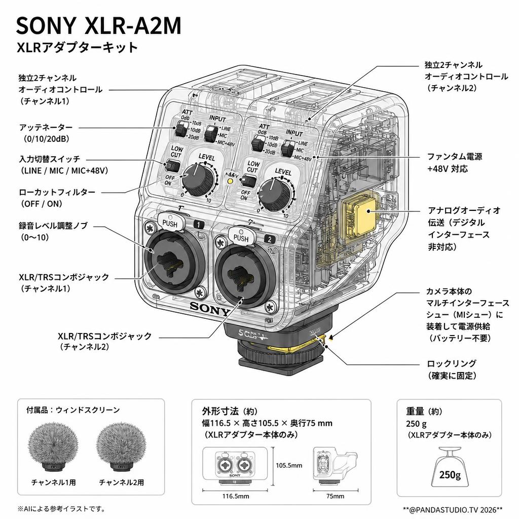 SONY XLR-A2M スペック
