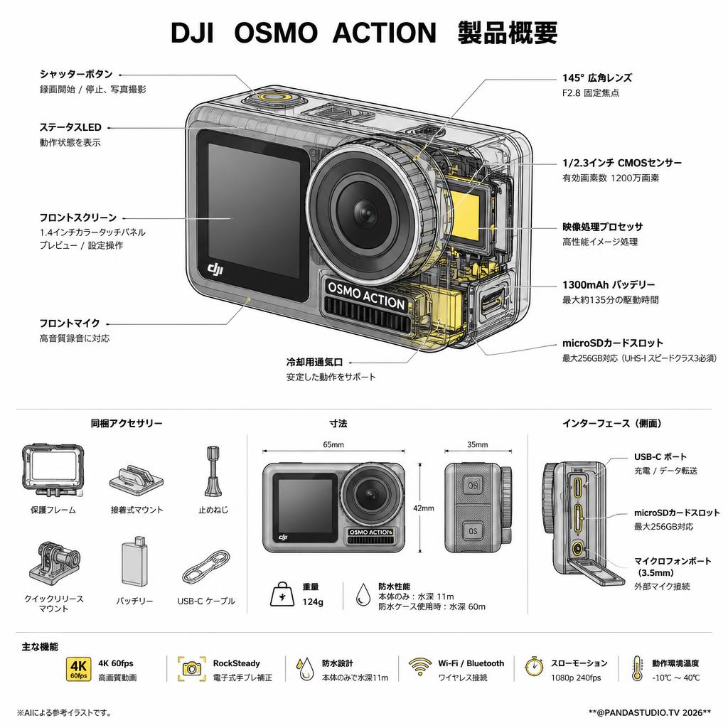 DJI  Osmo Action スペック