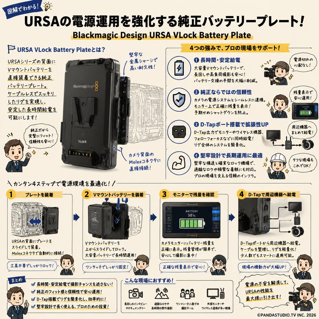 Blackmagic Design  URSA VLock Battery Plate 概要