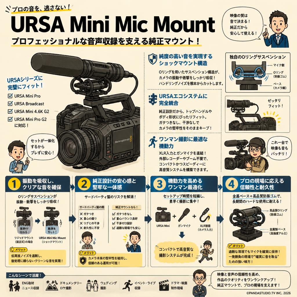 Blackmagic Design URSA Mini Mic Mount 概要