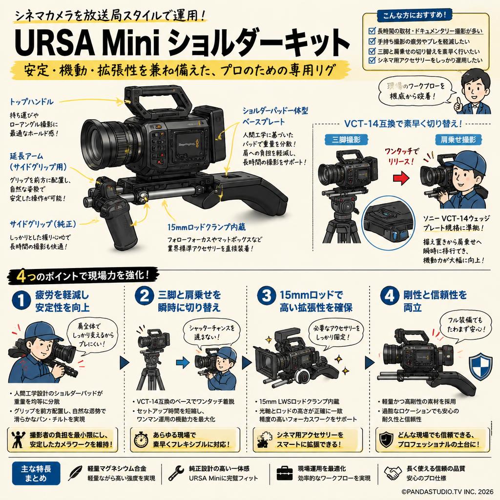 Blackmagic Design URSA Mini Shoulder Kit 概要