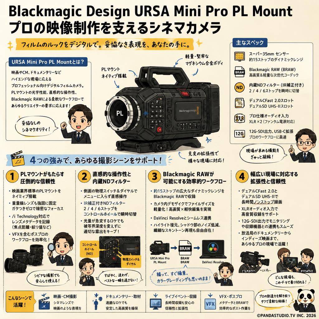 Blackmagic Design URSA Mini Pro PL Mount 概要