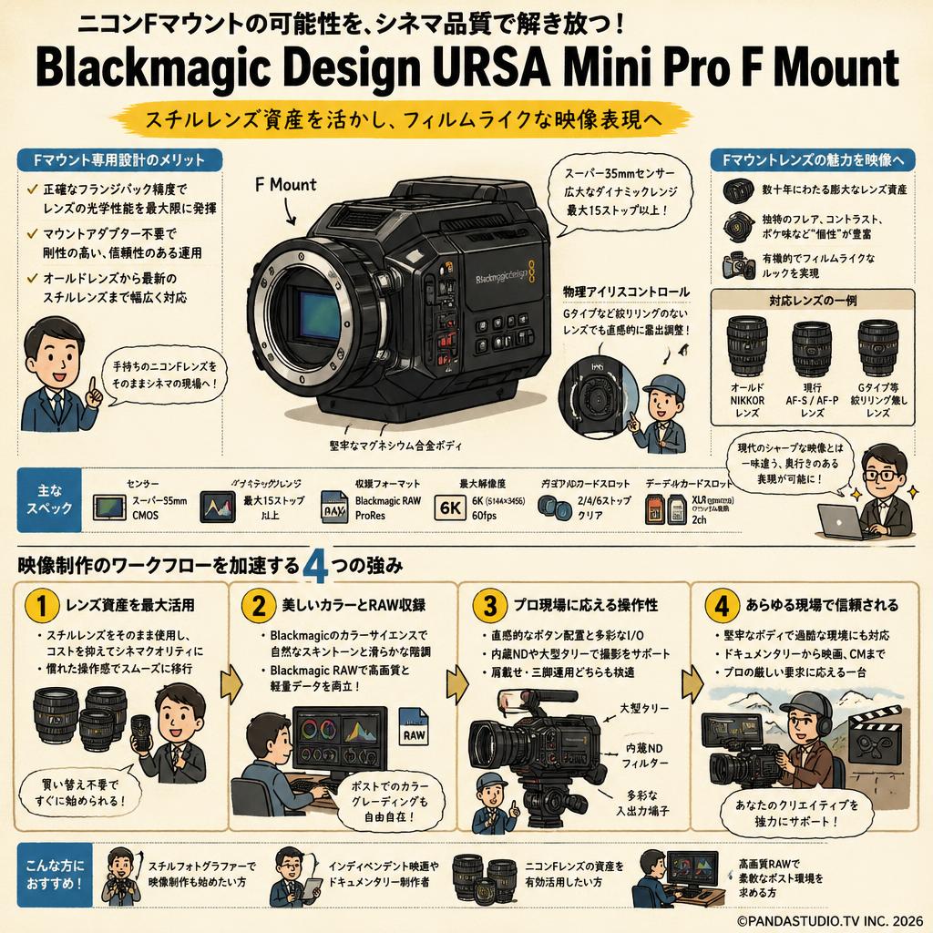 Blackmagic Design URSA Mini Pro F Mount 概要
