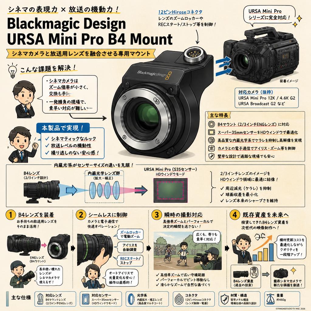 Blackmagic Design URSA Mini Pro B4 Mount 概要