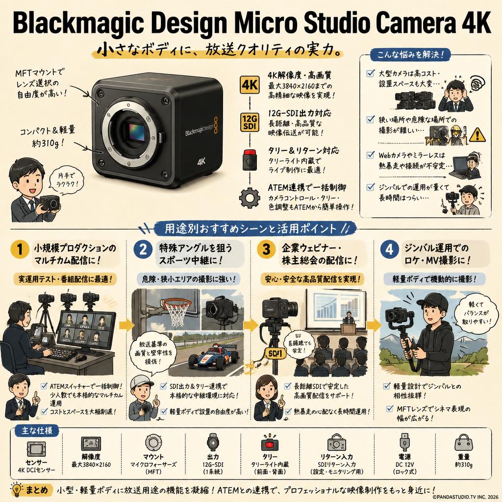 Blackmagic Design Micro Studio Camera 4K おもな対象のお客様