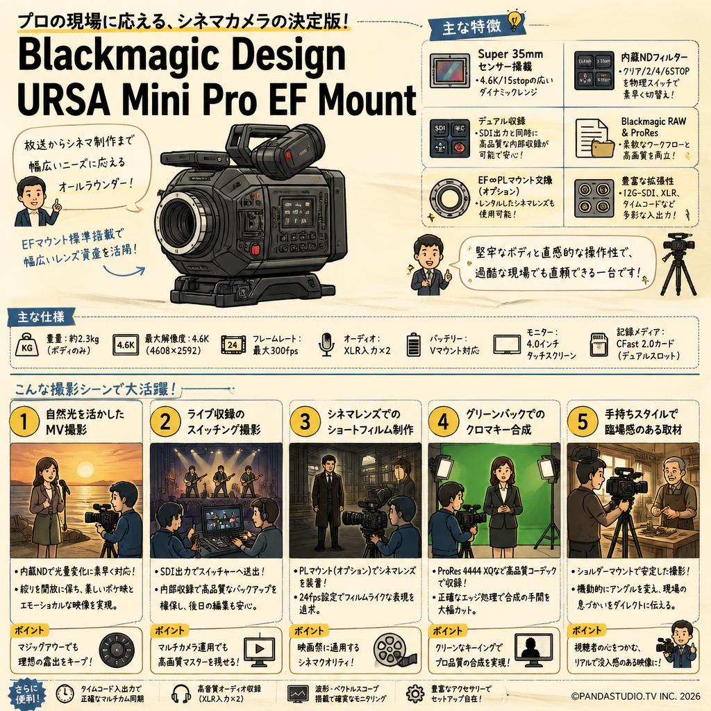 Blackmagic Design URSA Mini Pro EF Mount 用途
