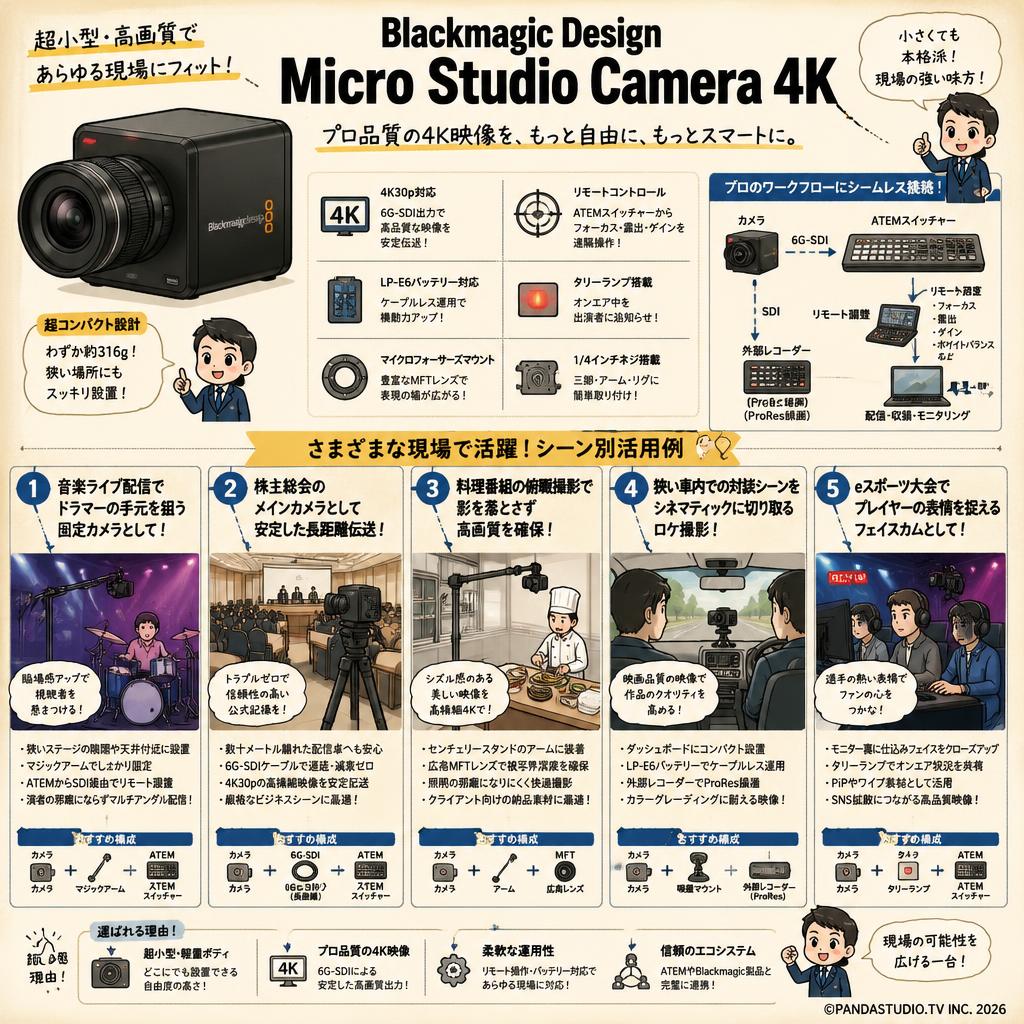 Blackmagic Design Micro Studio Camera 4K 用途