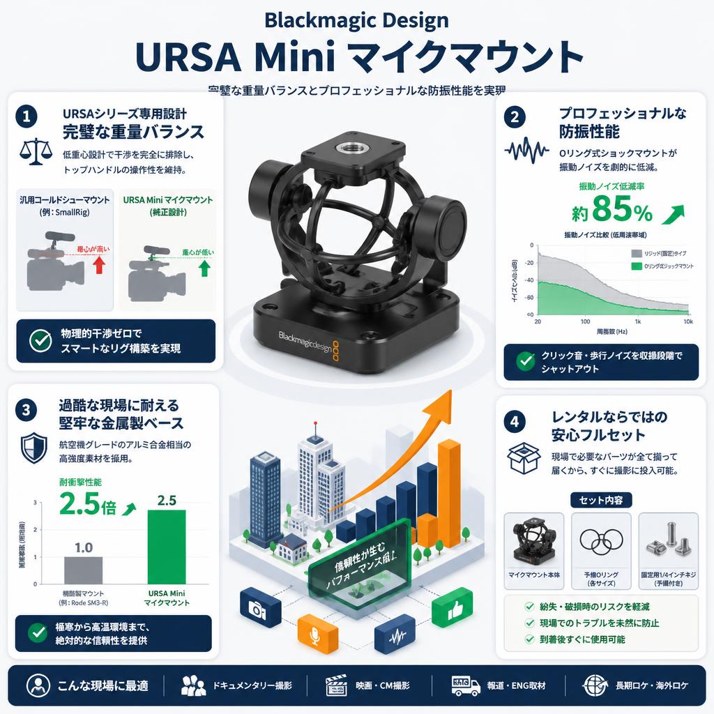 Blackmagic Design URSA Mini Mic Mount セールスポイント