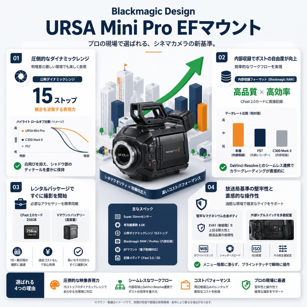 Blackmagic Design URSA Mini Pro EF Mount セールスポイント