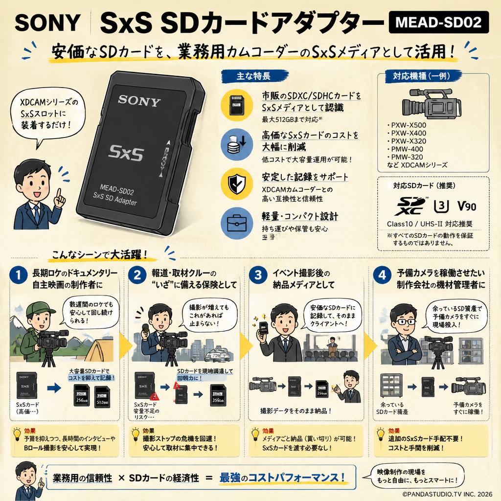 SONY SxS SDカードアダプター MEAD-SD02 おもな対象のお客様