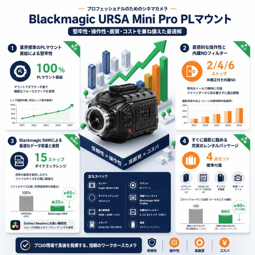 Blackmagic Design URSA Mini Pro PL Mount セールスポイント