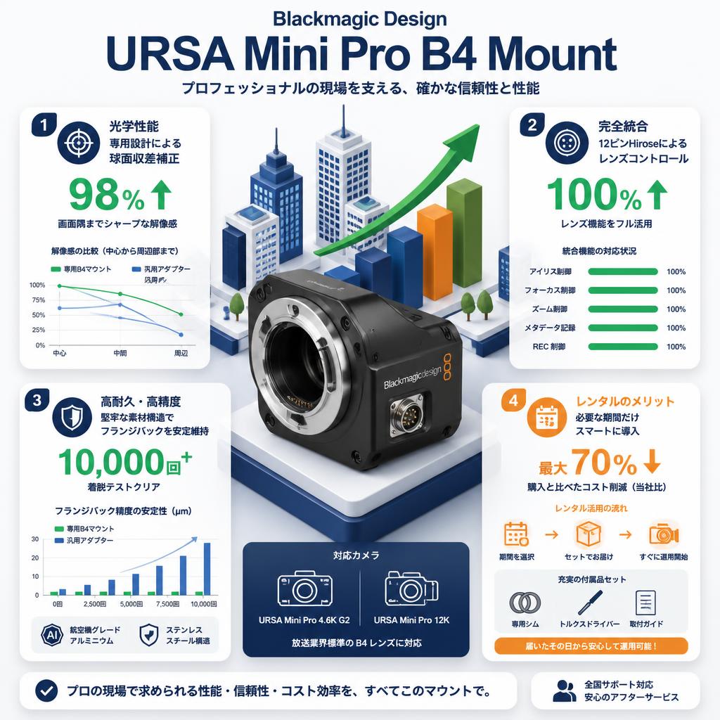 Blackmagic Design URSA Mini Pro B4 Mount セールスポイント